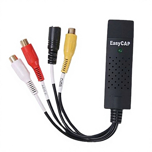 USB 2.0 Video Capture TV DVD VHS Video DVR Capture Adapter Card with Audio Support Win7 for Computer