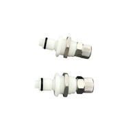Raccord rapide BRT en plastique POM 3/8'' PTF sans ferrule, montage sur panneau, couplage à déconnexion rapide par poussée, pression 8,3 bars, -40°C