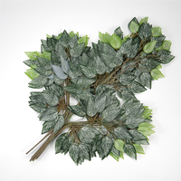 Feuilles de ficus artificielles blanches, branches d'arbre, plante artificielle pour la décoration de la maison et des mariages, 12 pièces