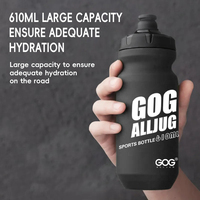 Personnalisable 610ML sans BPA PE + PP extérieur cyclisme vélo sport bouteille d'eau en plastique Type de pressage Portable bouteille d'eau