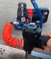 Compresseur d'air portable silencieux sans huile, pompe à air sans fil alimentée par batterie au lithium pour le travail du bois, la cloueuse et l'usage domestique DIY