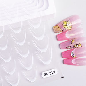 Mật Ong Cô Gái Thiết Kế Móng Tay Nghệ Thuật Tùy Chỉnh Decals 11 Màu Sắc V Hình Dạng Mỏng Móng Tay Pháp Gradient Dán Dán Pháp Cho Móng Tay - Product Image 4