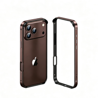 Coque de téléphone pour iPhone 18 Pro Max, bord en alliage d'aluminium, antichoc, coque de téléphone pour iPhone 17, coque de téléphone légère en métal
