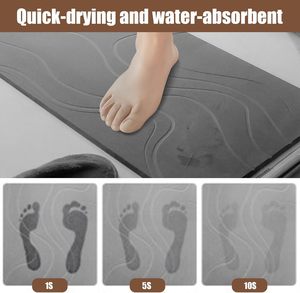 Tapis de bain moderne super absorbant et antidérapant, tapis de salle de bain en terre de diatomée personnalisé avec un design contemporain - Product Image 4