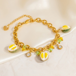 Handmade Stainless Steel Bracelet for Women Trendy DIY Electroplated 18K Gold Jewelry <b>Charm</b> Bracelets for Anniversaries - Product Image 1