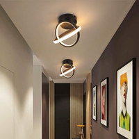 Meilleure vente Escalier moderne Décoration de la maison Couloir Allée Couloir LED Petit plafond Lampe noire Vestiaire Hall d'entrée Allée lumineuse