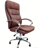 Chaise de bureau de direction à dossier haut en cuir PU, confortable, design ergonomique, hauteur de siège réglable, moderne, pour hôtel et hôpital