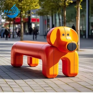 Sgabello/Panca Scultura per Parco Giochi Personalizzato con <span class=keywords><strong>Immagine</strong></span> Animale Cartone Animato, in Resina e Fibra di Vetro Resistente all'Usura - Product Image 6