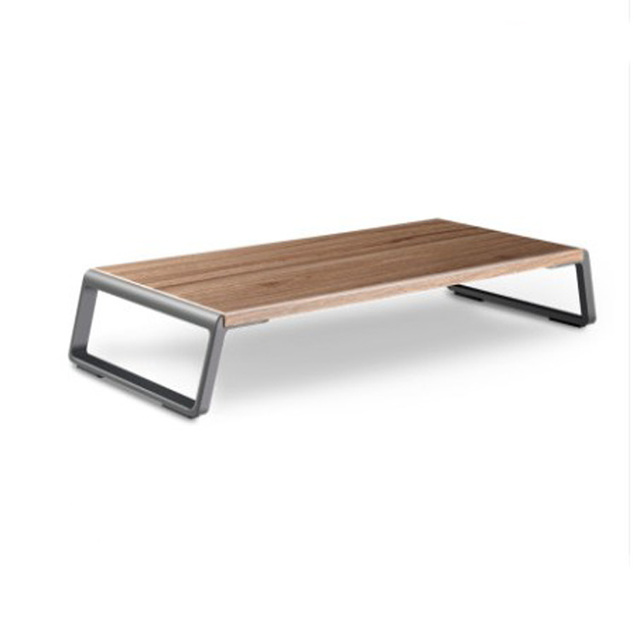 Wholesale High End Household Convenient Aluminum Wood Computer Monitor Stand Riser