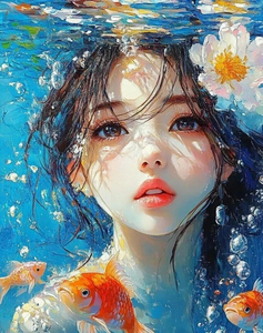 LS 60x60CM Sunflower Girl 5D DIY Diamond Painting Kit Full Resin Square/Round avec fairy AB Drill Velvet Canvas Printed Painting - Product Image 3