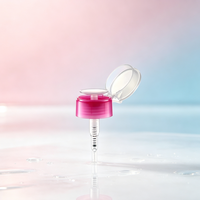 Pompe à lotion à couvercle rabattable avec capuchon anti-poussière transparent, pompe distributrice en plastique pour toner, crème pour les mains