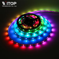 Bande LED magique de haute qualité 30 LED/M IC SK6812 WS2812B 5050RGB Bande LED IP20 5V 10mmPCB Barre RGB adressable