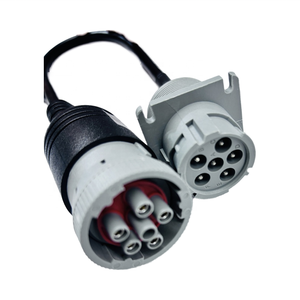 Linkyou на заказ OBD2-Тип 2 зеленый 9pin J1939 и 6pin J1708 грузовик Сплит Y кабель медный проводник 12 В/24 В 300 мм жгут проводов - Product Image 5