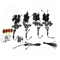 Kit d'éclairage LED blanc pur pour roche, 24 LED, 16 ou 24 pièces, avec module de télécommande, lampe étanche IP67 pour Jeep, SUV, Buggy