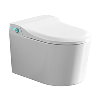 Toilette intelligente électronique murale haut de gamme avec écran LED, bidet intelligent pour la construction de villas de luxe