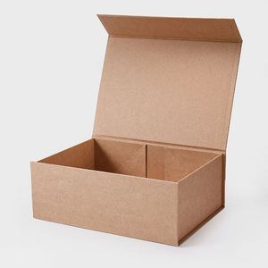 Caja Rígida de Papel Kraft Marrón de Lujo con Diseño de Cinta Personalizada para Productos de Venta al por Menor - Product Image 5