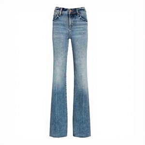 Pantalones Vaqueros Anchos de Mezclilla para Mujer, Envío Global, OEM, Moda, con Pedrería, Estilo Vintage, Venta al por Mayor - Product Image 1