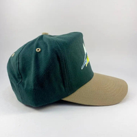 2 tonos verde caqui 100% algodón Retro Pez espada pesca sombrero sin estructura Snapback gorra Vintage pez parche para deporte al aire libre verano