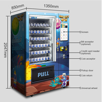 Distributeur automatique intelligent de boîtes mystères sur le thème de l'espace avec écran tactile pour boutique de cadeaux