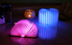 <span class=keywords><strong>Lampada</strong></span> LED a Forma di <span class=keywords><strong>Libro</strong></span> Pieghevole con 7 Colori, Copertina in Legno, Ricaricabile, per Uso in Camera <span class=keywords><strong>da</strong></span> Letto - Product Image 4