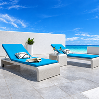 Chaise longue de piscine de style américain pour l'extérieur, en métal, imperméable, résistante au soleil, pour la plage, le patio, le jardin, le balcon, les loisirs en plein air