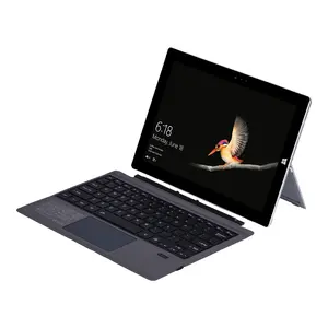 고품질 다채로운 백라이트 트랙 패드 무선 키보드 케이스 Microsoft Surface pro 3/4/5/6/7 RGB 키보드