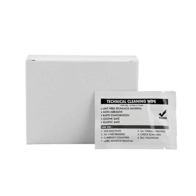 Customized Re-Transfer Printer Cleaning Wet Wipe Pre-Moistened 99.9% Electronic Grade IPA Solution