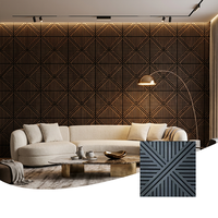 Panneau acoustique mural en bois à lattes croisées géométriques modulaires, NRC 0.85, absorption acoustique, pour salon, chambre, moderne, personnalisé