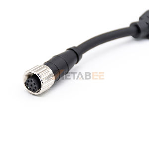 Cable Adaptador Divisor en Y M12 de 8 Pines con Código A Hembra a 2x M12 de 4 Pines Hembra, Conjunto de Cables Dobles para Distribución de Señales de E/S - Product Image 4