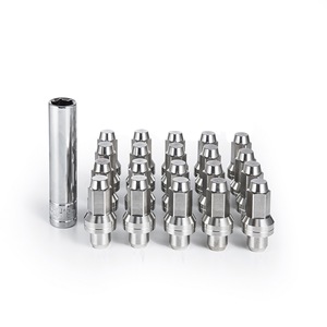 กามิโลโลน็อตล้อสแตนเลส M12x1.5 48 มม. สำหรับโตโยต้ารีทรอฟิตอัพเกรดชุด 20 ชิ้นเคลือบโครเมียม - Product Image 1