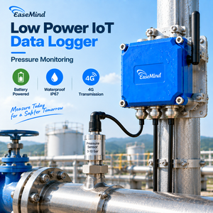 Registrador de Datos Inalámbrico IoT de Bajo Consumo, Impermeable IP65, 4G RS485 Modbus, con Alarma, Funciona con Batería, para Agricultura y Plantas de Energía - Product Image 1