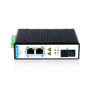 1.25G High speed Fibre Optic Ethernet 3 ports 1.25G Media Converter SFP+To 2RJ45 POE Industrial Media Converter