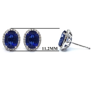 Bijoux fins élégants, bonne qualité, fournisseur 18k, or blanc massif, diamant de haute qualité, bijoux en Kyanite, boucle d'oreille pour dame - Product Image 2