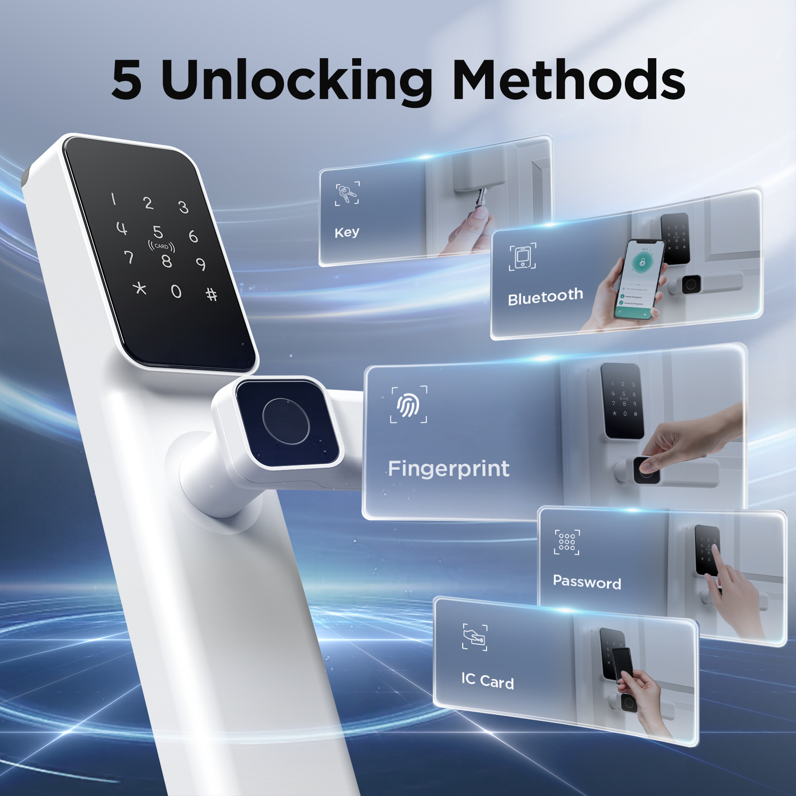 FILTA Tuya App Smart Door Lock Biometric Fingerprint Door Handle Version Digital Keyless Lock For Wooden Doors