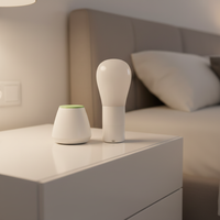 Veilleuse LED multifonctionnelle moderne de style japonais personnalisée pour bébé, avec contrôle tactile, rechargeable, protection oculaire CRI 80-89 élevé