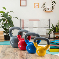 Kettlebell en vinyle pour entraînement de force et musculation, équipement de gym à poids libre, avec logo personnalisé
