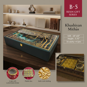 Tiny Glass World Solid Wood Handmade Rectangular <b>Box</b> Floral Inlay 18x10 Inch 16 cavity 4 Jars Satin Cloth Interior - Product Image 1