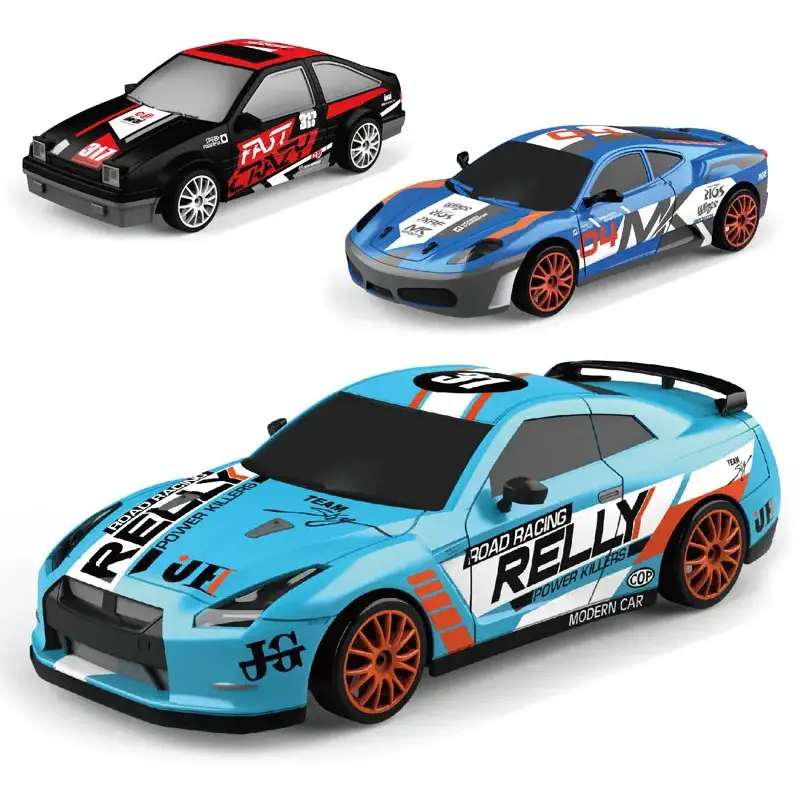 1/24 2.4G 4Ch Mini Race 4Wd Drift Rc Car Kids Remote Control Toy Vehicle Tpr Wheel With Led Light Boys Hobby