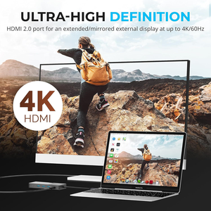 6 พอร์ต Docking Station M.2 NVMe Enclosure 2280 2242 USB Type-C Hub Ethernet 1000Mbps สำหรับ 4K 60Hz 10Gbps USB3.2 90W PD อลูมิเนียม - Product Image 4