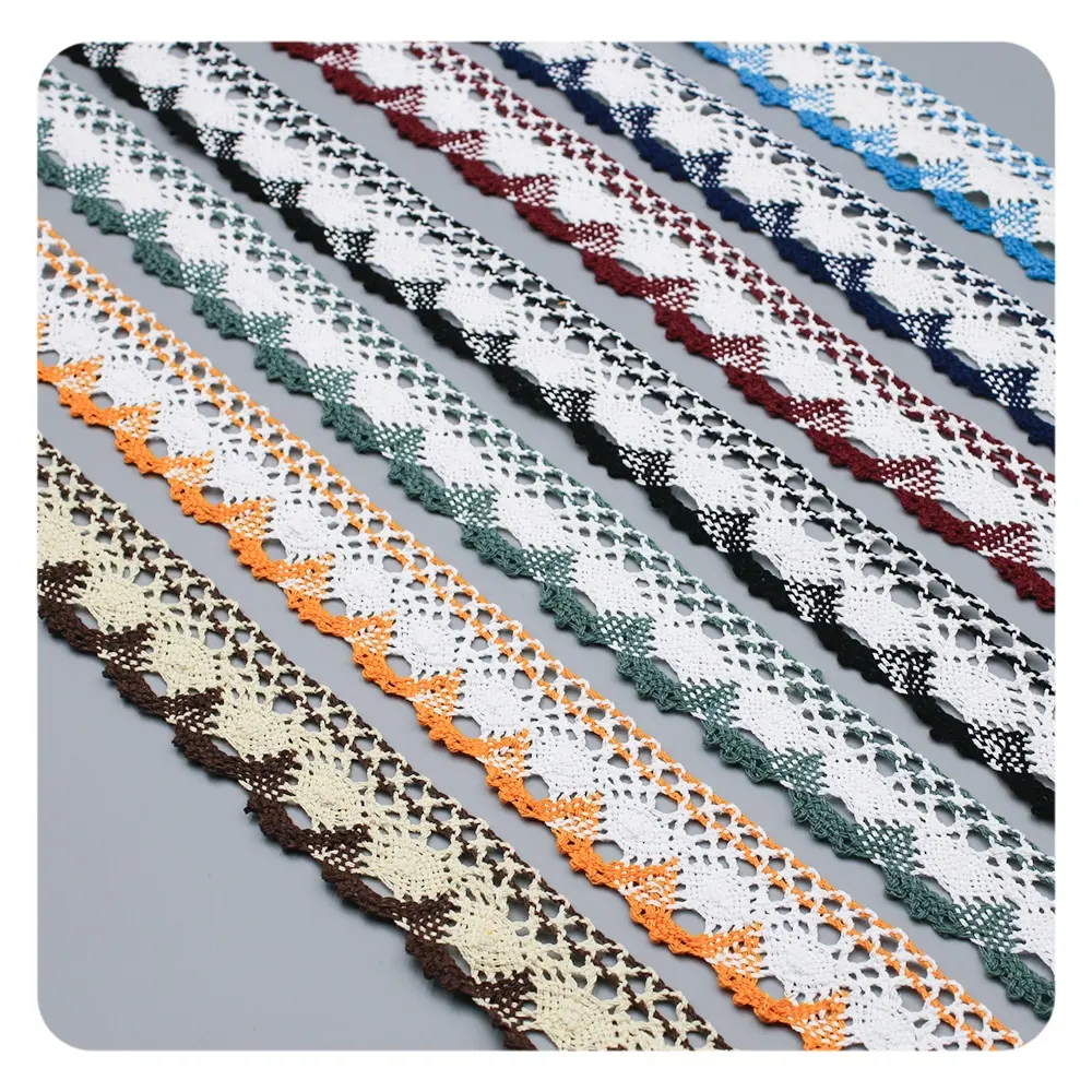 Factory price polyester cotton Lace ribbon Crochet Lace trim For Baby And Kid Clothes