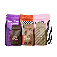 Sachets d'emballage autoportants refermables à fermeture éclair en aluminium à huit soudures latérales pour grains de café, chips, gelée et aliments pour animaux de compagnie
