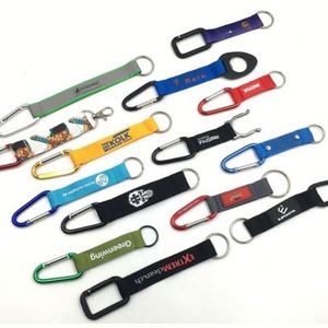 Factory Custom Logo Eagle Hook Olecranon Key Carabiner Hand Wrist Strap Nylon Keychain Holder Short <b>Lanyard</b> - Product Image 4