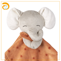 Doudou en peluche avec tête d'animal pour bébé, couverture de sécurité douce, jouet réconfortant pour le sommeil, apaisant pour nouveau-né, essentiel pour la chambre de bébé