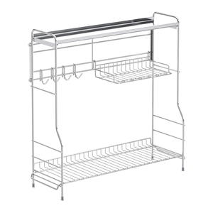 304 Stainless Steel Kitchen Corner Pot Rack 3-Tier Kitchen Organizer with Double <strong>Back</strong> Rods &amp; Adjustable Shelf for Pans Spices - Product Image 2