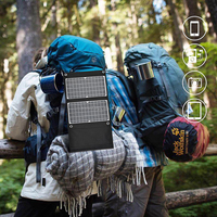 Chargeur solaire pliable 20W, double USB 2.4A, charge rapide, panneau PV mono portable pour téléphones mobiles