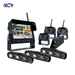 Nuova Luce di Sicurezza Digitale Wireless a LED da 7'' per Carrelli Elevatori, Anticollisione e Avviso di Prossimità Pedonale, Impermeabile IP67 - Product Image 1