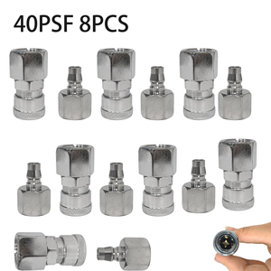 Factory Supply 20/30/40PSF Pneumatic Fitting Air Hose Quick Connector <b>Type</b> <b>C</b> <b>Plug</b> Pneumatic Fitting Carbon Steel - Product Image 3