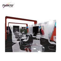 Stand de système modulaire exposition Portable stand d'exposition d'art rapide Tension incurvée tissu affichage concepteurs toile de fond support 20ft