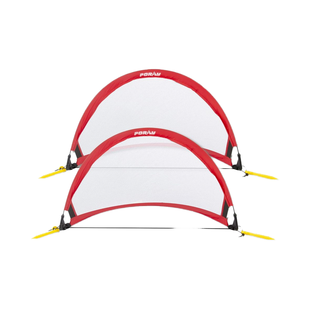 Poray 210D Oxford Portable Soccer Goal Set Kid-Easy up with 8 Field Marker Cones & Extra Stakes Fun Backyard Training Equipment