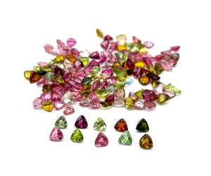 4mm Tourmaline Naturelle Trillion Cut Pierres Précieuses À Facettes Pour La Fabrication De Bijoux Perles En Vrac Multi Tourmaline Pierre Calibré En Gros - Product Image 1